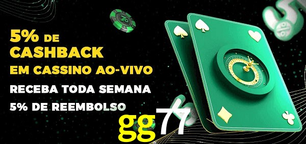 Promoções do cassino ao Vivo gg77